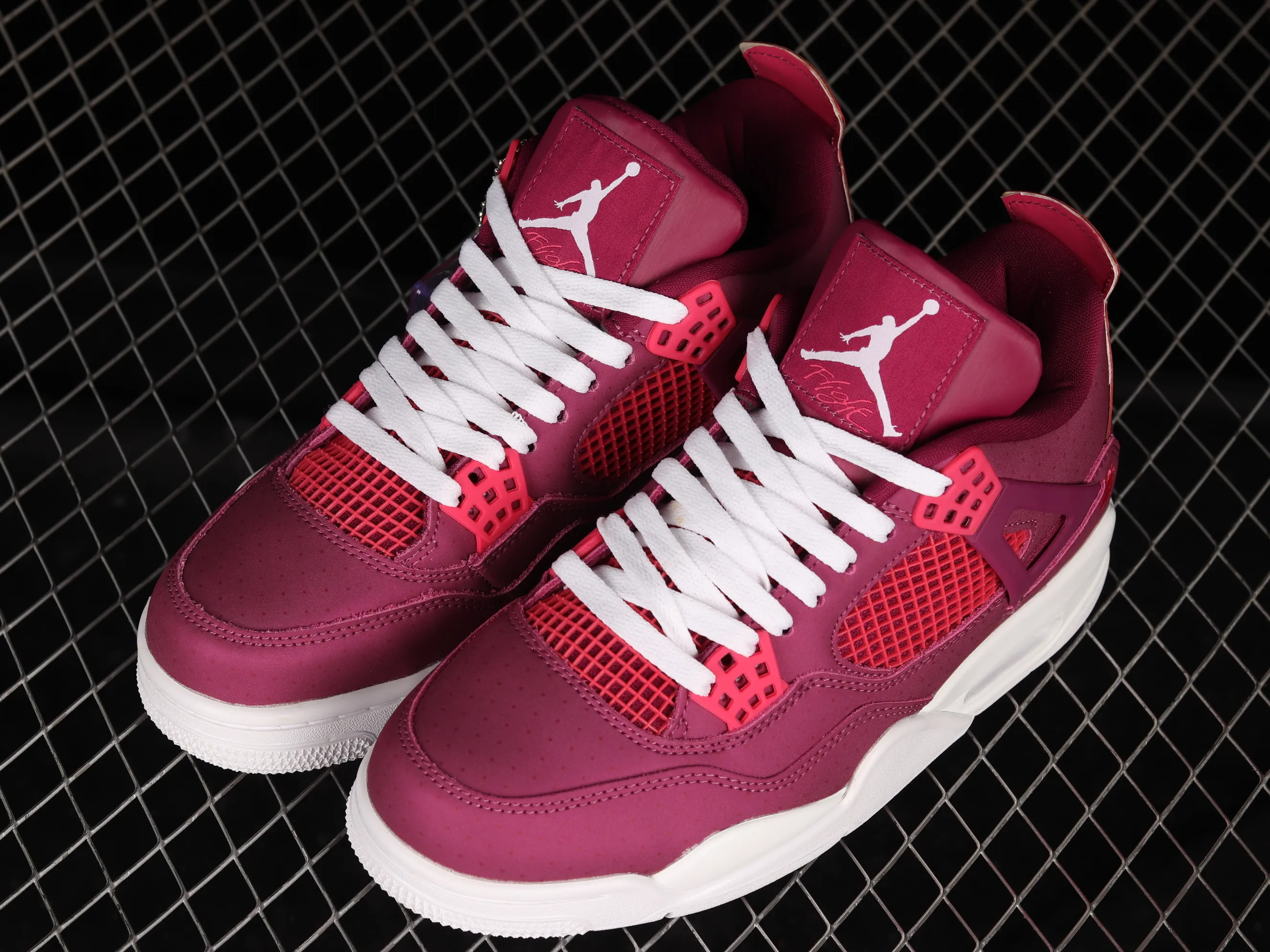 All categories Air Jordan Jordan series basketball shoes Air Jordan 4 Air Jordan 4 Retro AJ4 Joe 4 Purple Rose Sports basketball shoes 487724-561